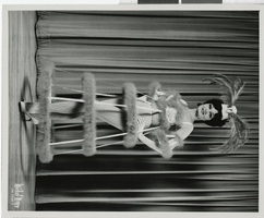 Photograph of Minsky's Burlesque showgirl Janet Schoolcraft at the Aladdin Hotel and Casino, Las Vegas (Nev.), 1972