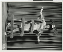 Photograph of Minsky's Burlesque showgirl Michi Otoma at the Aladdin Hotel and Casino, Las Vegas (Nev.), 1972