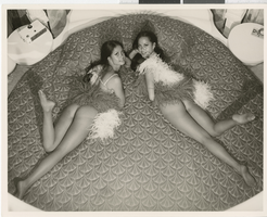 Photograph of two Minksy's Burlesque showgirls, Aladdin Hotel and Casino, Las Vegas (Nev.), circa 1972
