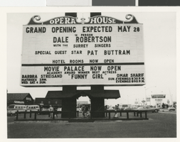 Photograph of Opera House sign, Las Vegas (Nev.), circa 1968