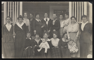 Photograph of women on porch steps, Goodsprings (Nev.), early 1900s