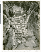 Photograph of Hoover Dam under construction, August 15, 1933