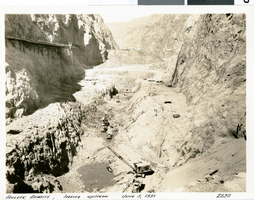 Photograph of Hoover Dam construction site, June 3, 1933