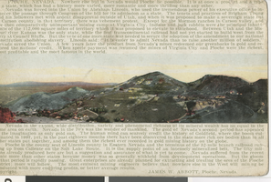 Postcard of Pioche with text (Nev.), 1905-1951