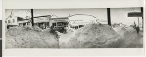 Photograph of snow along street, Pioche (Nev.), 1920-1935