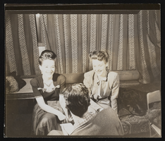Photograph of Donn Arden with female dancers, 1930s-1940s