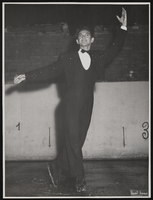 Photograph of an ice skater, Paris (Fr.), 1962
