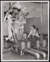 Photograph of showgirls backstage at a Donn Arden production, 1950s
