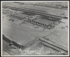 Photograph of aerial view of plant construction, Henderson (Nev.), January 13, 1942