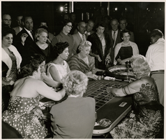 Photograph of people at the roulette table, Sands Hotel and Casino, Las Vegas, circa late 1950s-early 1960s