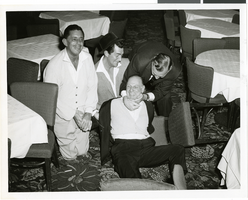 Photograph of Dean Martin and others during rehearsal at the Sands Hotel, Las Vegas, December 1959