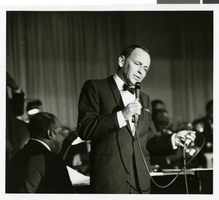 Photograph of Frank Sinatra performing at the Sands Hotel, Las Vegas, 1964