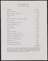 Presentation, outline, running order, budgets