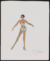 Lead singer Albery Jinka in "Get My Boogie Down": original rough sketches