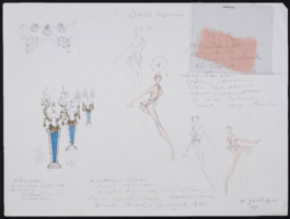 Ballroom adagio female: preliminary costume sketch
