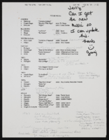 Music outlines, lyrics, speeches, cast list