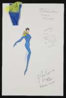 Ray's Rockhouse lead female for "Cool Jazz": original costume design drawing