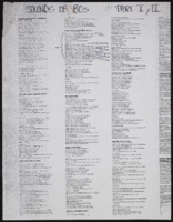 Sounds of the 80s: lyrics, notes, and handwritten music score for Part II, copies