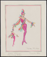 Unidentified female in multicolor costume