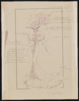 Two female singers: color photograph of final drawing with notes, 1983