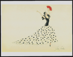 Spain costume design drawings: color photocopies