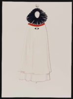 Opening costume design drawings: photographs of drawings