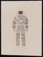 Planet Venus costume design drawings: color photocopies and photographs of drawings, 1987