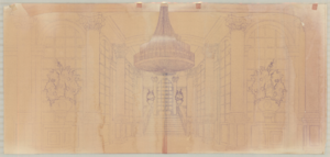 Untitled: great interior with staircase and chandelier