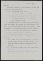 Sands Hotel correspondence