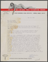 Sands Hotel and National Press Photographer Association: correspondence