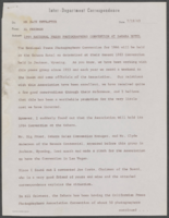 Sands Hotel and National Press Photographer Association: correspondence