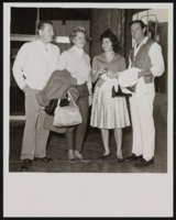 Hugh O'Brien and Soraya Esfandiary-Bakhtiary at the Sands Hotel: photographs