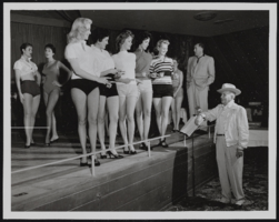 Sands Hotel Copa Girls rehearsing with choreographer: photographs