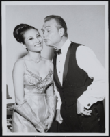 Comedian Red Skelton backstage with fans at the Sands Hotel: photographs