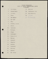 Sands Hotel Bridge Tournament: entry forms and list of players