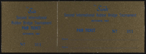 Sands Hotel Bridge Tournament: registration forms and tickets