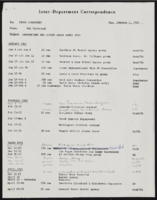 Sands Hotel conventions: inter-departmental correspondence and memoranda