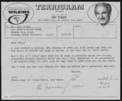 Sportsmen's World Awards at the Sands Hotel: correspondence and records