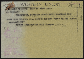 Sands Hotel and Mister Sportswear promotion: correspondence