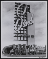 Newsreel cameras and cameramen at the Sands Hotel: photographs