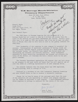 Share in Freedom Campaign: Sands Hotel correspondence and photographs
