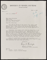 Al Freeman, Sands Hotel Advertising and Promotion Director: incoming correspondence