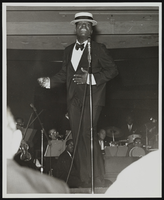 Comedian Nipsey Russell performing at the Sands Hotel: photographs