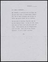 Sands Hotel carpenter Joe Janssens: photographs and press release