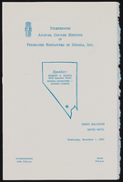 Thirteenth Annual Dinner Meeting of Federated Employers of Nevada, Inc.: program and speech by Robert Maheu