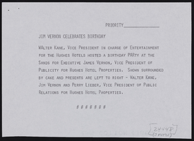 Hughes Hotel Properties Vice President of Publicity James Vernon: photographs