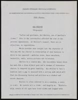 Comedian Red Skelton: biography and promotional materials