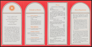 Sands Hotel bridge tournaments: badges and brochures