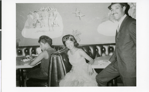 Photograph of Joe Williams and unidentified women at Carver House Hotel and Casino