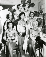 Photograph of showgirls at the Moulin Rouge, May 1955